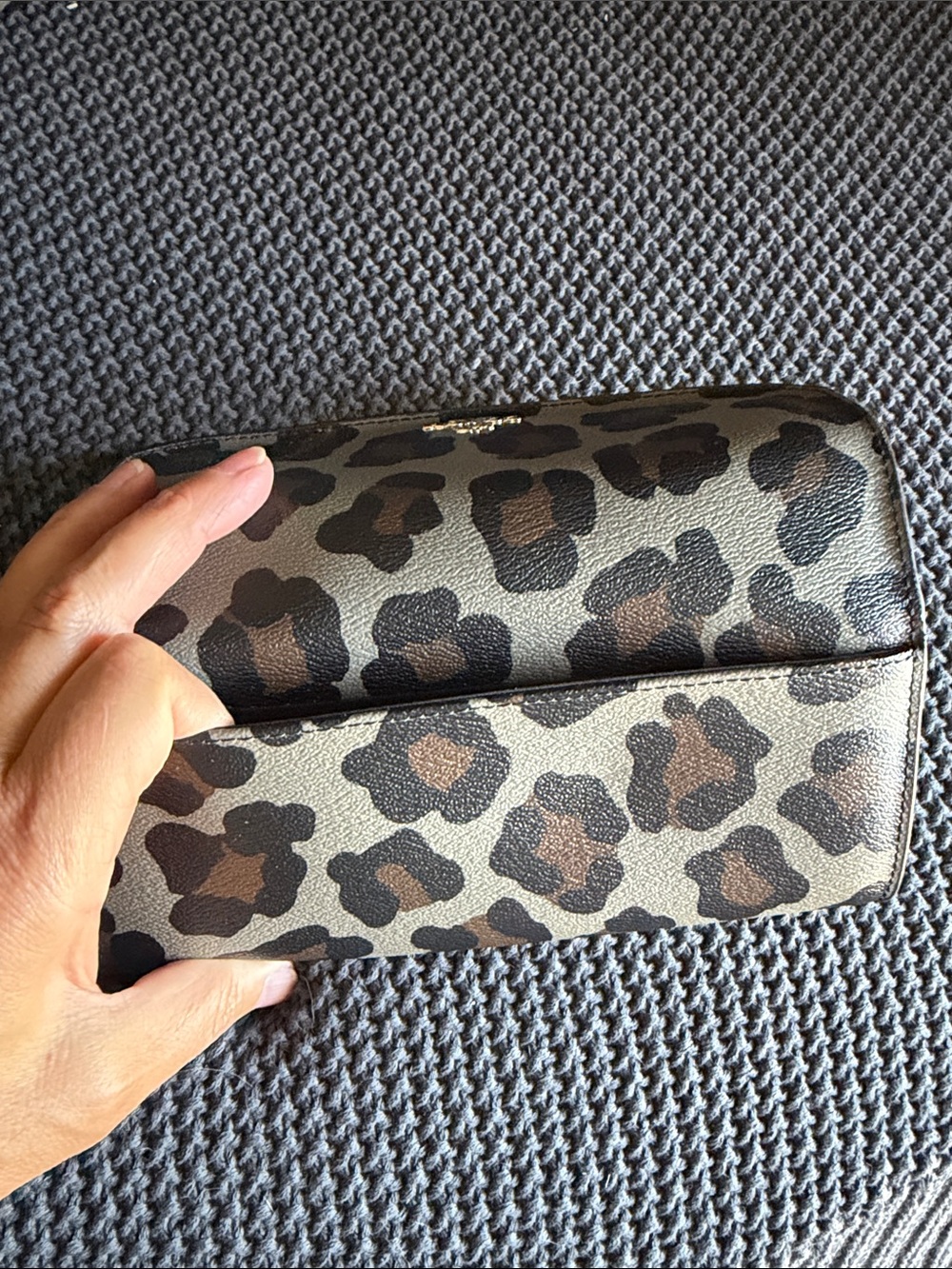 Coach Leopard Print Tote and Wallet Set - Brown/Black/Gray - Picture 4 of 15